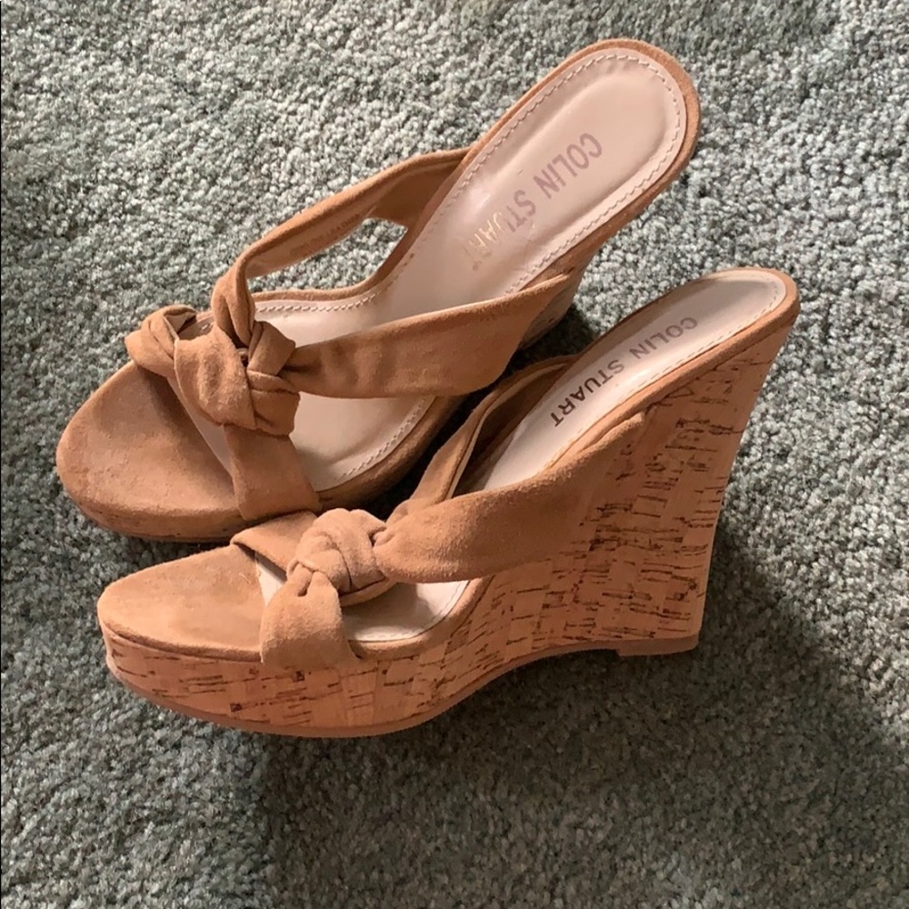 nude wedges